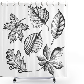 Personality  Autumn Leaves Set Shower Curtains