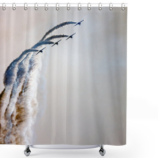Personality  Air Sports. Aircraft Several Aircraft In The Sky Shower Curtains