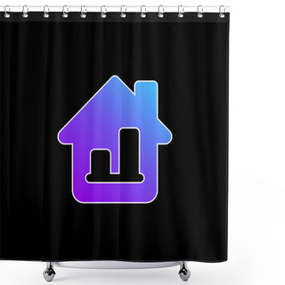 Personality  Bar Graph Blue Gradient Vector Icon Shower Curtains