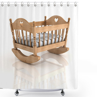 Personality  Cradle 3d Illustration Shower Curtains