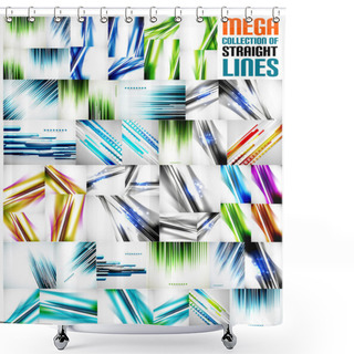 Personality  Straight Line Backgrounds Shower Curtains