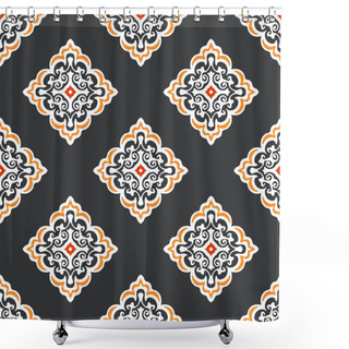 Personality  Abstract Seamless Ornamental Vector Pattern Shower Curtains