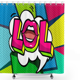 Personality  Lol Word Bubble. Shower Curtains