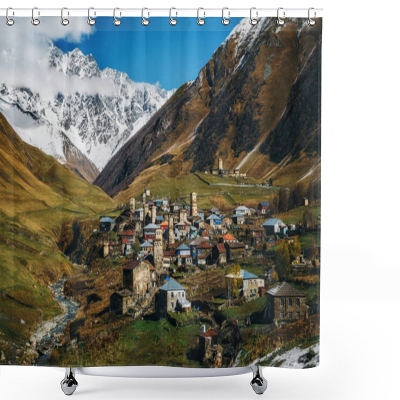 Personality  Svanetian Towers In Ushguli, Upper Svanetia, Georgia Shower Curtains