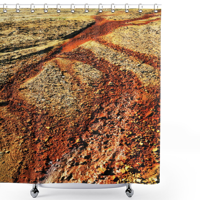 Personality  Soil Pollution Of A Copper Mine Exploitation Shower Curtains