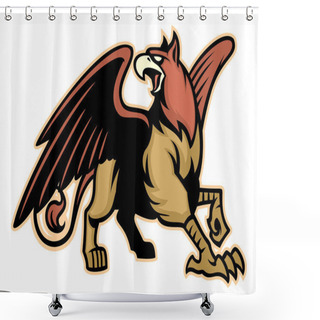 Personality  Griffin Mythology Creature Mascot Shower Curtains