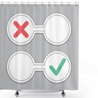Personality  Negative And Positive Feedback Concept Shower Curtains