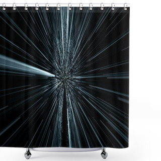 Personality  Silhouette Of A Human In Hyperspace Jump Shower Curtains