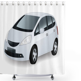 Personality  Hatchback Luxury Car And Funny Shower Curtains