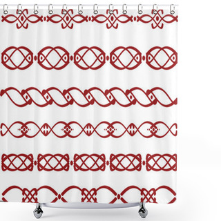 Personality  Slavic Ornament Shower Curtains