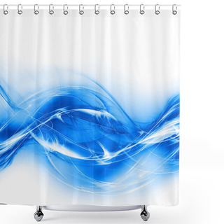 Personality  Blue Abstraction Shower Curtains