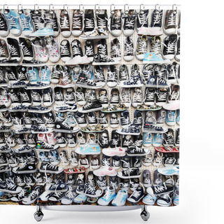 Personality  Lots Of Sneaker Shoes Shower Curtains