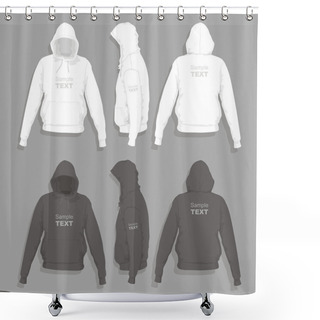 Personality  Men's Hoodie Design Template Shower Curtains