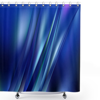 Personality  Blue Light Dynamic Background Vector Illustration Design Shower Curtains