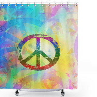 Personality  Abstract Textured Collage - Peace Background Shower Curtains