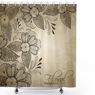 Personality  Abstract Floral Background. EPS 10. Shower Curtains