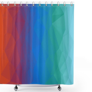 Personality  Abstract Multicolored Background With Poly Pattern Shower Curtains