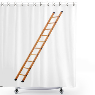 Personality  Ladder (clipping Path!) Isolated On White Background Shower Curtains