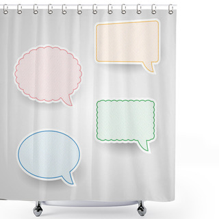 Personality  Vector Set Of Retro Bubble Speech Shower Curtains