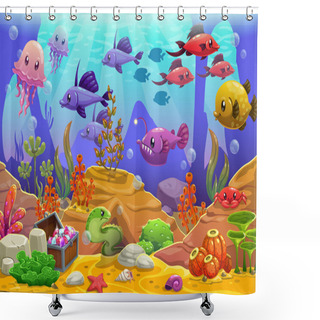 Personality  Cartoon Underwater World Shower Curtains