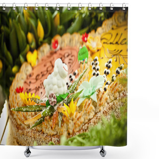 Personality  Easter Mazurkas. Traditional Polish Confectionery For The Holidays Shower Curtains
