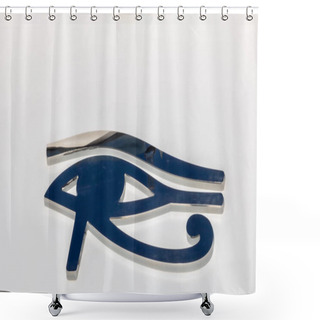 Personality  Left Eye Of Horus Egyptian God Symbol Of Egypt Pharaonic Eye Oudjat Of Horus For Divine Protection Shower Curtains