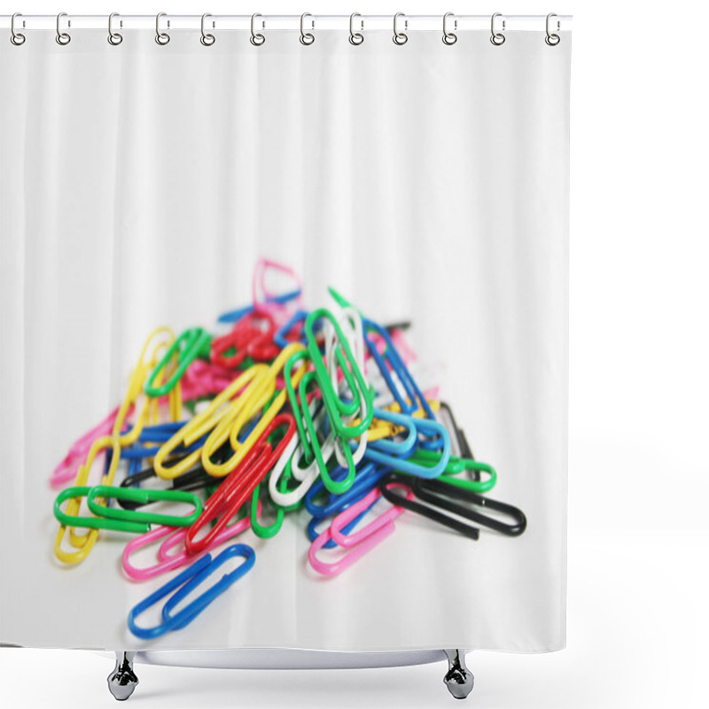 Personality  Colored Paper Clips Shower Curtains