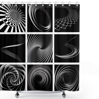 Personality  Abstract Backdrops With Swirling Movement. Shower Curtains