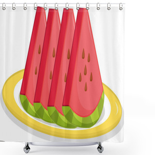 Personality  Watermelon Shower Curtains