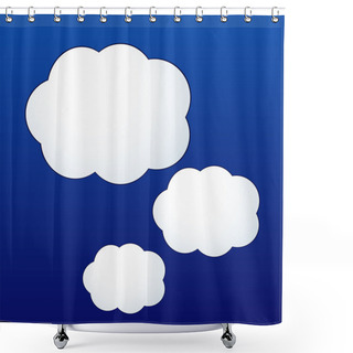 Personality  Vector Cloud Shape Stickers Shower Curtains