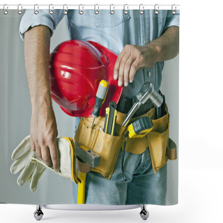 Personality  Worker Shower Curtains