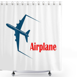 Personality  Airplane Icon Shower Curtains