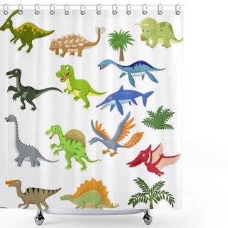 Personality  Dinosaur Cartoon  Set Shower Curtains
