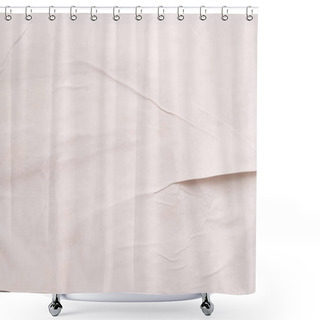 Personality  Ivory Color Wet Paper Wrinkled Texture Background Shower Curtains