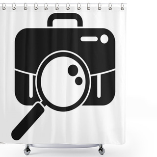 Personality  Search Job Manager Icon Simple Vector. Resume Hr Looking. Work Interview Shower Curtains