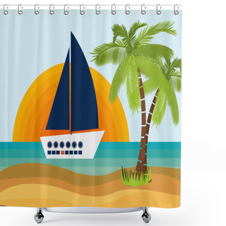 Personality  Caribbean Cruise Design Shower Curtains