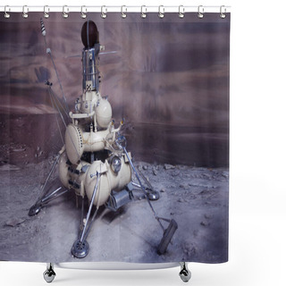 Personality  MOSCOW, RUSSIA - SEPTEMBER 6, 2015: Lander For Surface Exploration Of Other Planets. Historical Object. The Museum Of Cosmonautics In Moscow, Russia Shower Curtains