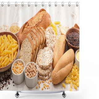Personality  Selection Of Gluten Free Food  Shower Curtains