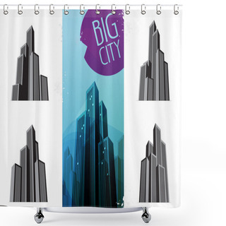 Personality  City Icons Shower Curtains