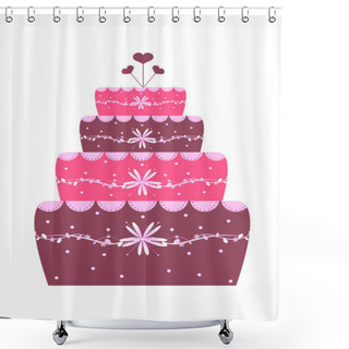 Personality  Beautiful Cake Shower Curtains
