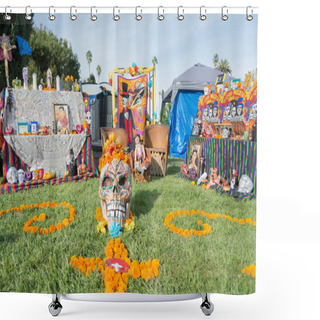 Personality  Traditional Mexican Altar Installation. Shower Curtains