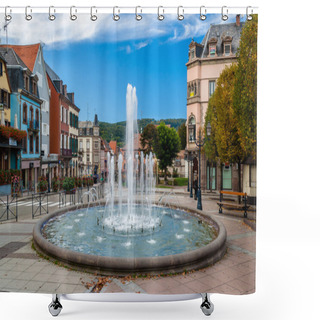 Personality  Fountain In Saverne, Alsase, France Shower Curtains