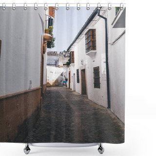 Personality  Scenic View Of Narrow Street In Spain Shower Curtains