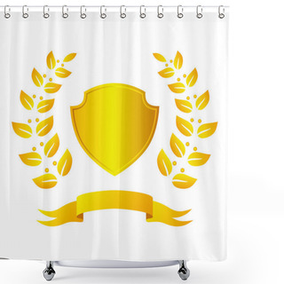 Personality  Laurel Wreath And Shield Shower Curtains