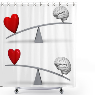 Personality  Weighing Heart Or Head Set Shower Curtains