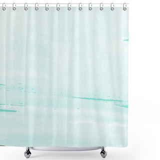 Personality  Turquoise Watercolor Paint Texture, Abstract Background Shower Curtains
