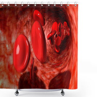 Personality  Blood Cells In A Vein Shower Curtains