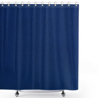 Personality  Blue Leather Texture Shower Curtains