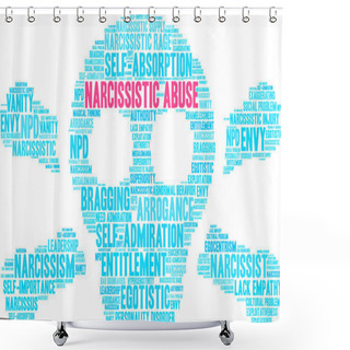 Personality  Narcissistic Abuse Word Cloud Shower Curtains