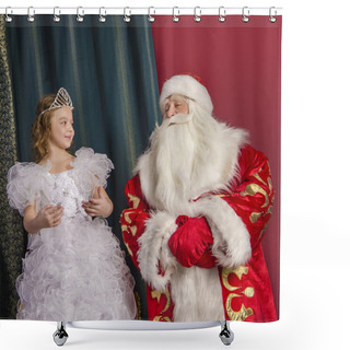 Personality  Santa Claus Congratulates People Shower Curtains